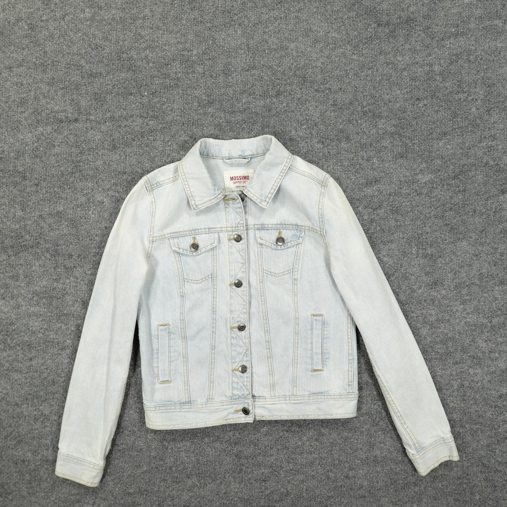 Mossimo Supply Co. Jacket Womens Medium Light Blue Denim Cotton Button Front
